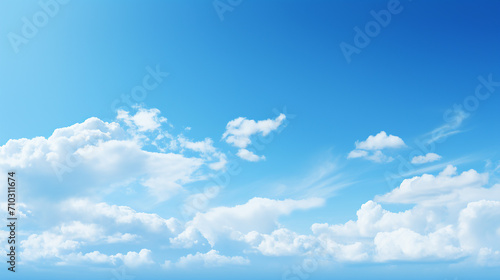clear blue sky background with clouds