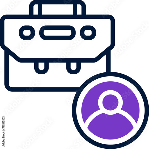 job icon. vector dual tone icon for your website, mobile, presentation, and logo design.