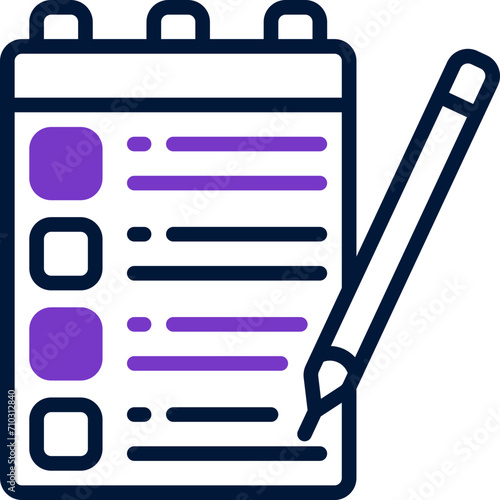 task icon. vector dual tone icon for your website, mobile, presentation, and logo design.