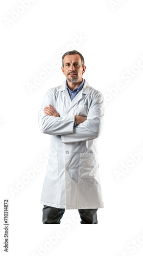 meat inspector standing full length, isolated on transparent background.PNG © somchai20162516