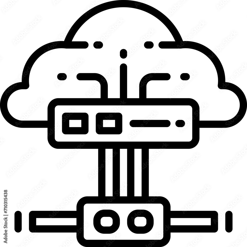 cloud storage icon. vector line icon for your website, mobile, presentation, and logo design. cloud storage icon. vector line icon for your website, mobile, presentation, and logo design.