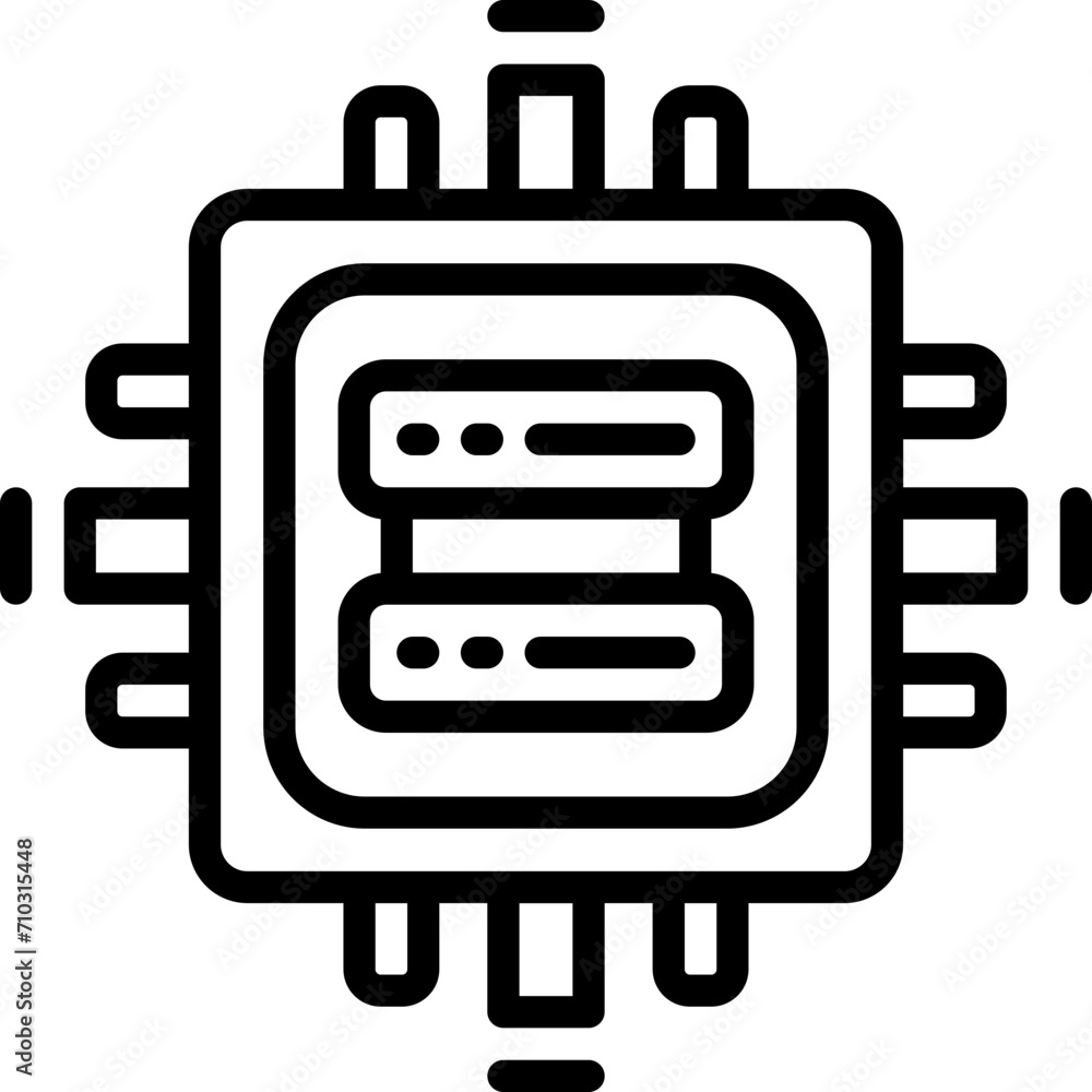 processor icon. vector line icon for your website, mobile, presentation, and logo design. processor icon. vector line icon for your website, mobile, presentation, and logo design.