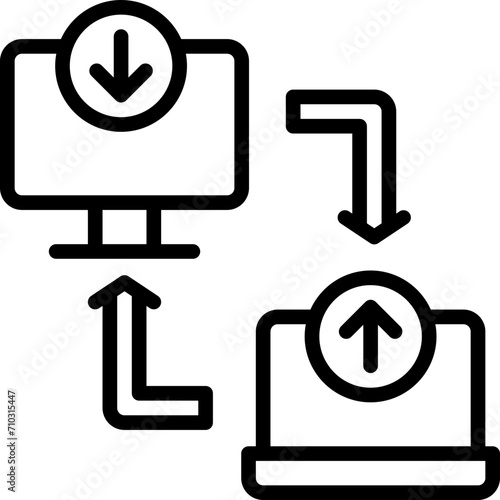 local network icon. vector line icon for your website, mobile, presentation, and logo design.