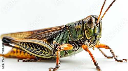 Exquisite Macro of Grasshopper Poised for Flight © Raad
