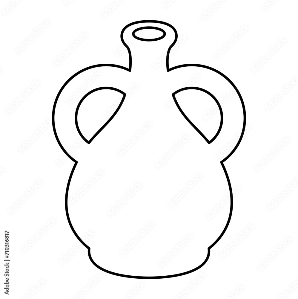 Vector vase lines style hand drawn illustration Vector vase lines style hand drawn illustration