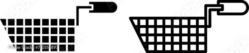 deep fryer icon, sign, or symbol in glyph and line style isolated on transparent background. Vector illustration