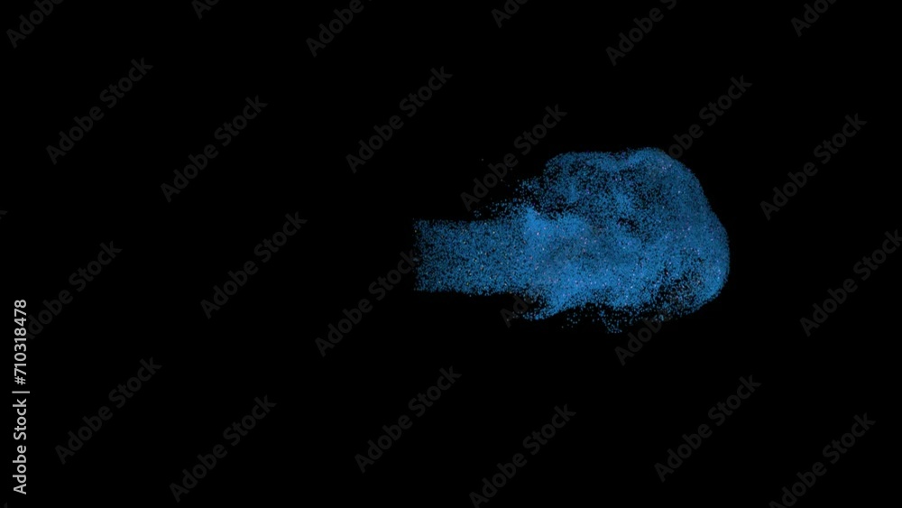 Fluid animation. Slow-motion of collision isolated on black background animation. Fluid animation. Slow-motion of collision isolated on black background animation.