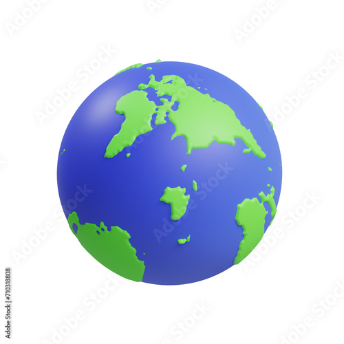 3D Earth Model Our Home The Blue Planet. 3d illustration  3d element  3d rendering. 3d visualization isolated on a transparent background