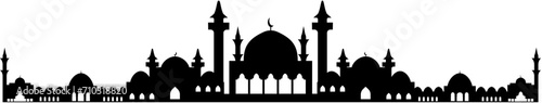 Mosque icon. Flat illustration of mosque vector icon for web design 