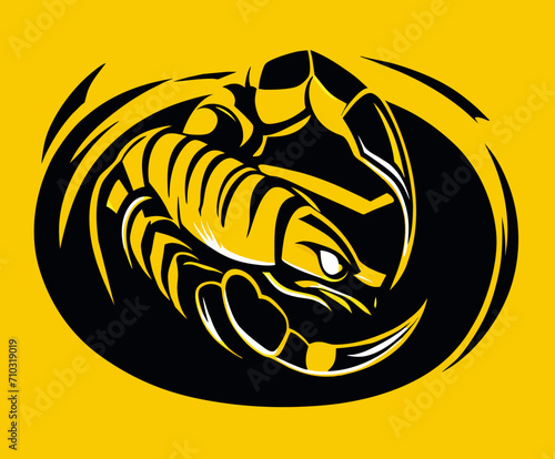 A scorpion poised to strike vektor icon illustation