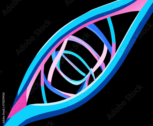 DNA helix in a spiral shape vektor icon illustation