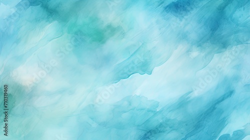 Colorful winter blue ink and watercolor textures on white paper background. Created with Ai