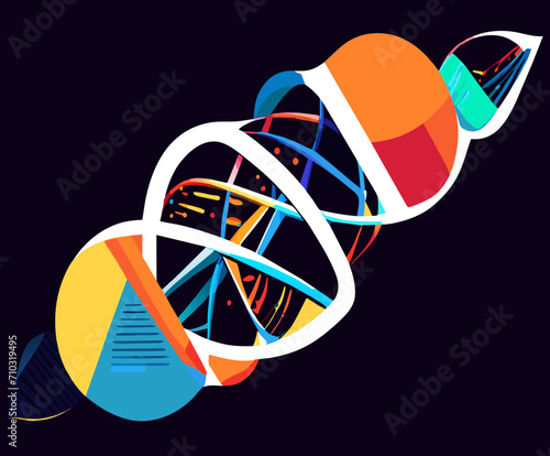 Researcher studying genetics vektor icon illustation