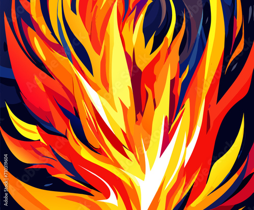 Abstract fire and flames vektor icon illustation