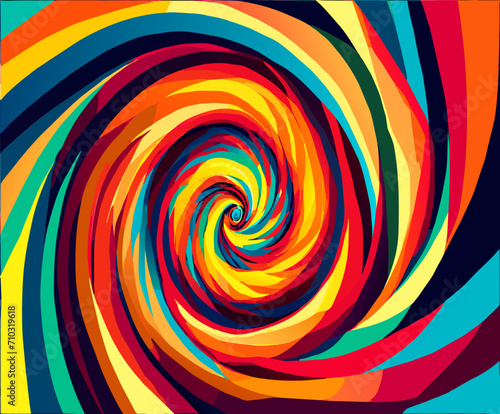 Whirlwind of colors and patterns vektor icon illustation