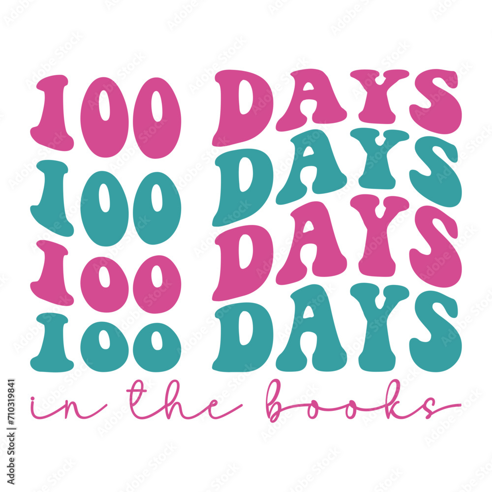 100 Days In The Books Retro SVG 100 Days In The Books Retro SVG