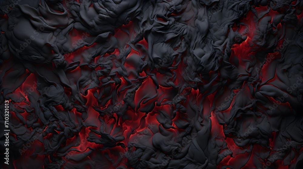 A heavy smoke from a volcano mixed with ashes and fire , Abstract texture background wallpaper - Generative AI	 - obrazy, fototapety, plakaty 
