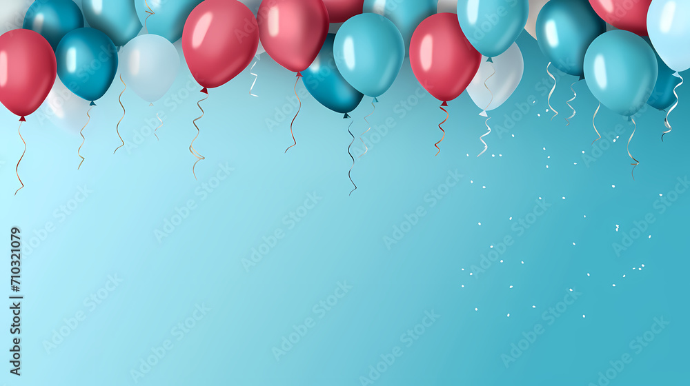 Children's birthday background with many balloons in pastel tones Children's birthday background with many balloons in pastel tones