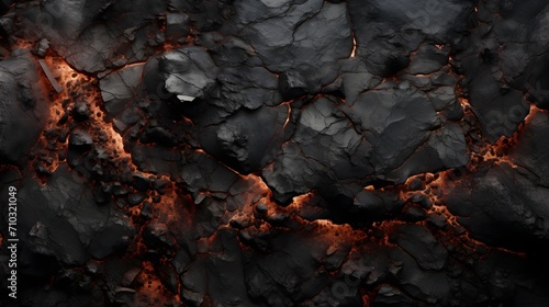Volcano ground shattered and lava coming out, Abstract Texture background wallpaper - Generative AI 
