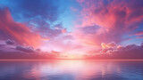 background of colorful sky concept dramatic sunset with twilight color sky and clouds and reflection
