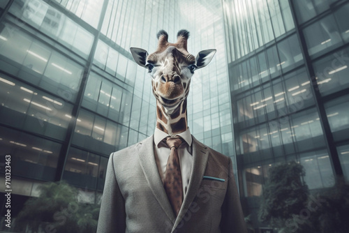 キリンのビジネスマン「AI生成画像」 photo