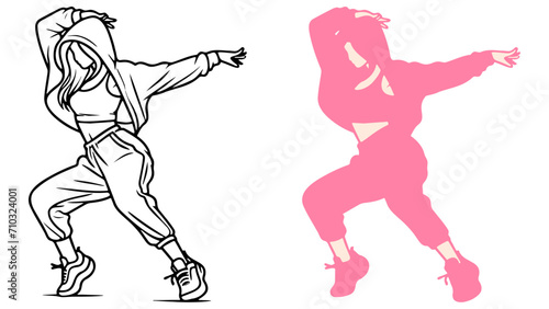 Street Dance Girl Illustration.