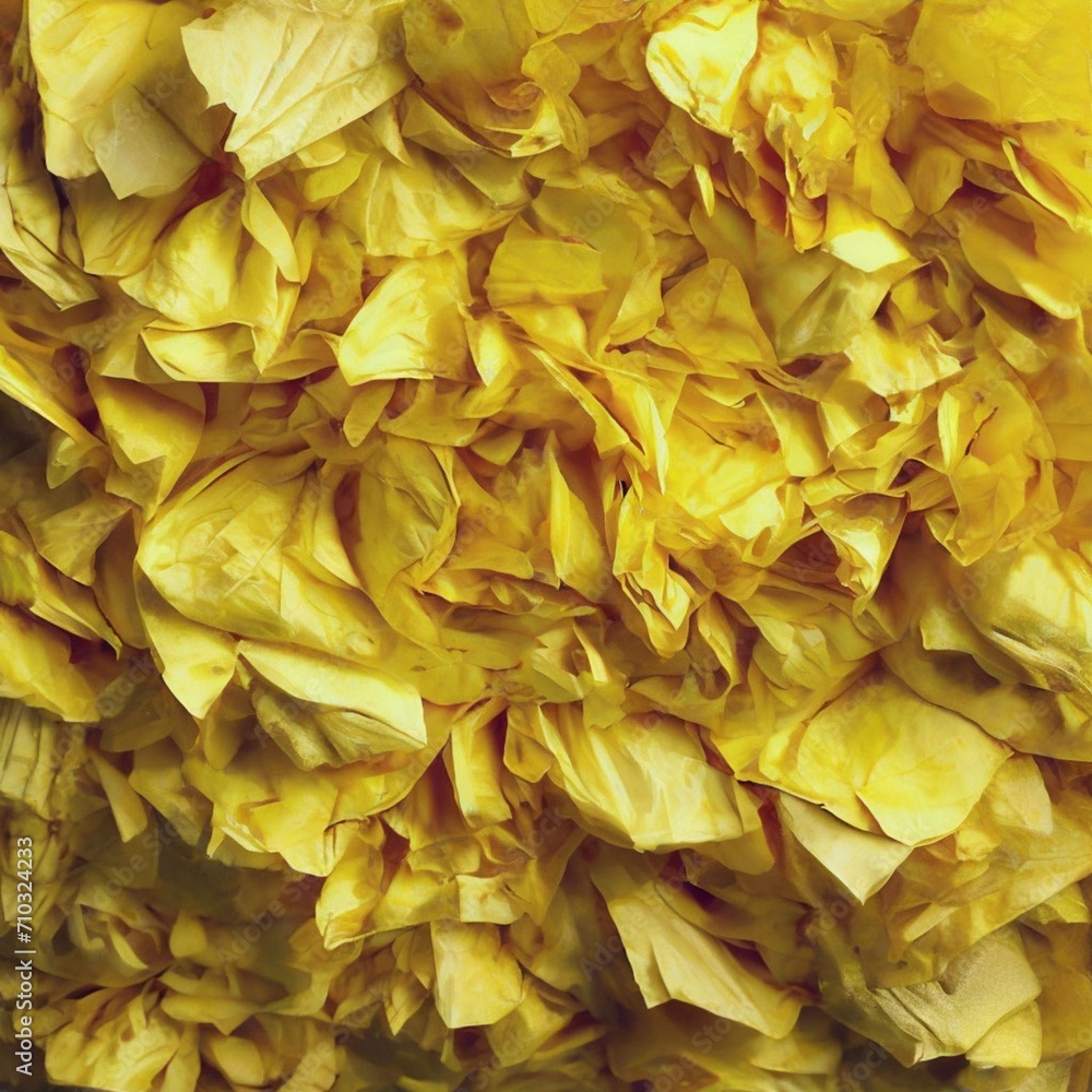 Yellow crumpled cellophane Yellow crumpled cellophane