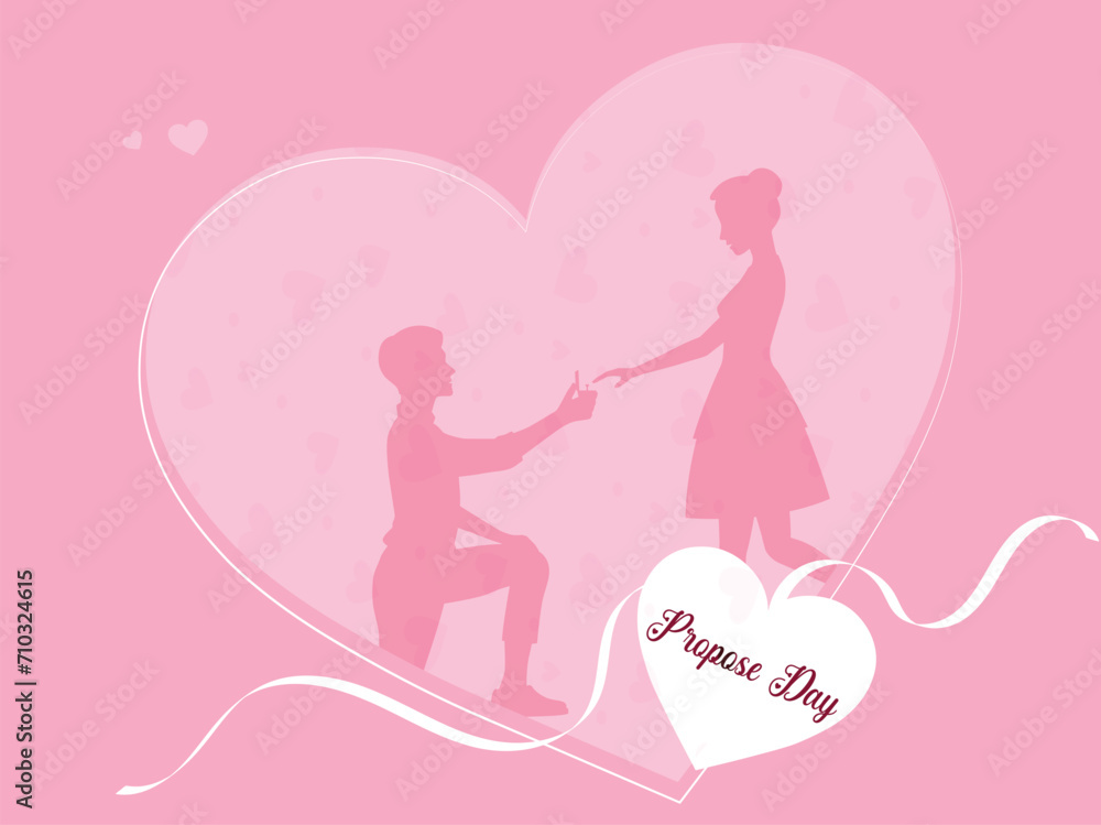 Vector illustration Promise Day Valentine’s Day editable post template Vector illustration Promise Day Valentine’s Day editable post template