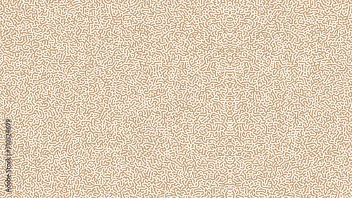 Organic background with rounded lines. Brown and white vector trendy turing pattern. Linear design.