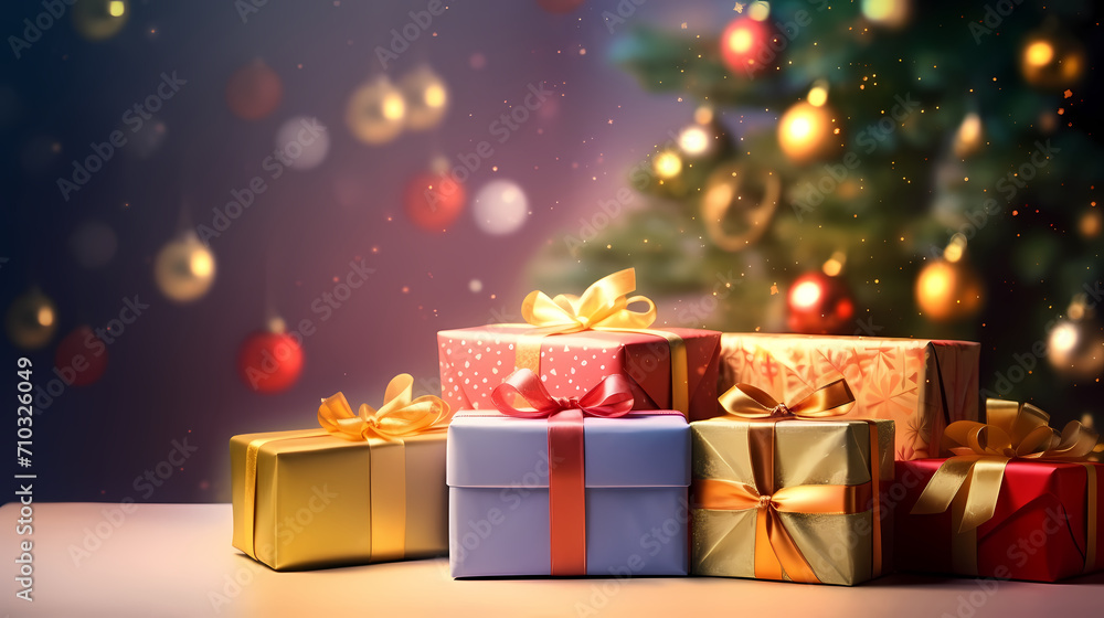 Gift box background with copy space for Christmas gifts, holidays or birthdays Gift box background with copy space for Christmas gifts, holidays or birthdays