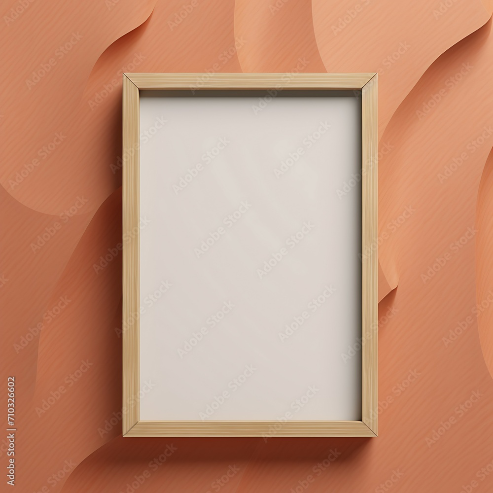 Fototapeta premium Mockup poster frame close up, 3d render