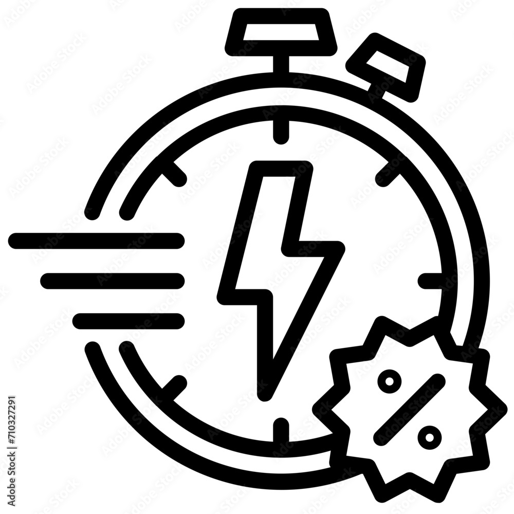 flash sale discount. vector single icon with a dashed line style. suitable for any purpose. for example: website design, mobile app design, logo, etc. flash sale discount. vector single icon with a dashed line style. suitable for any purpose. for example: website design, mobile app design, logo, etc.
