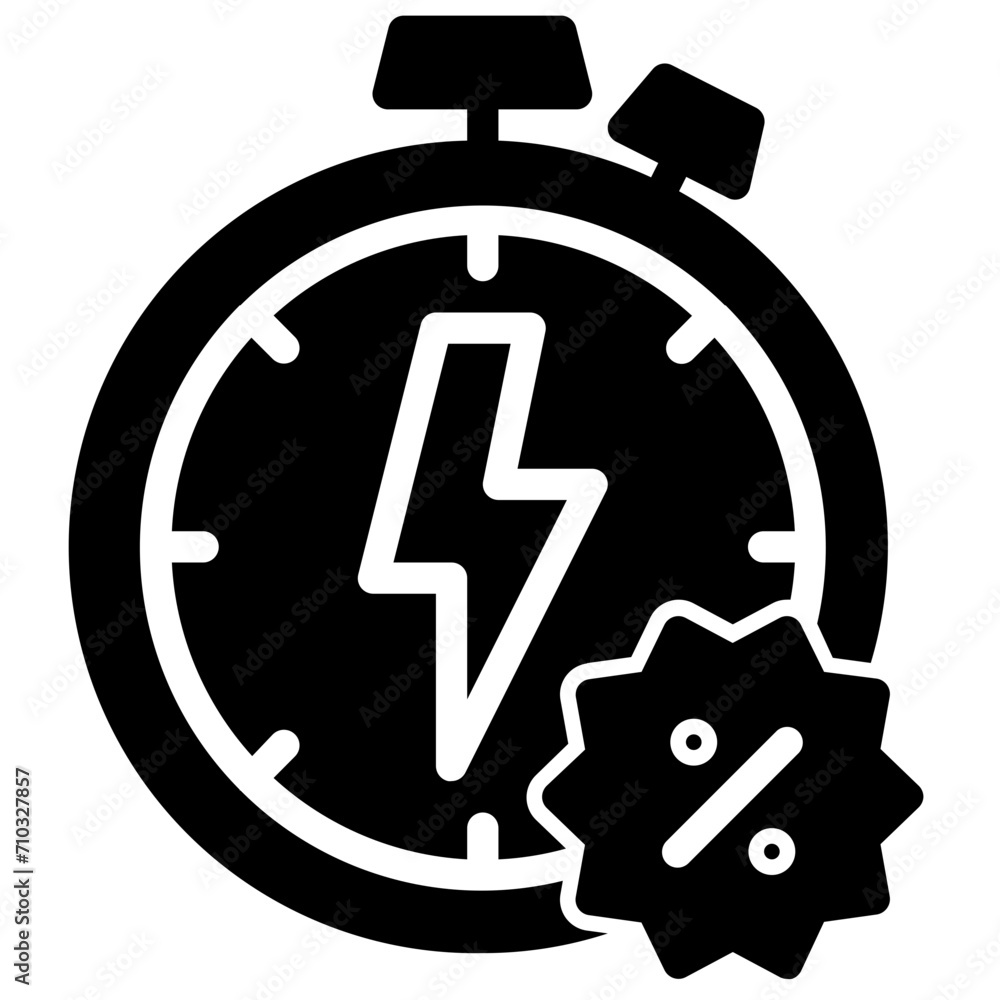 flash sale discount. vector single icon with a solid style. suitable for any purpose. for example: website design, mobile app design, logo, etc. flash sale discount. vector single icon with a solid style. suitable for any purpose. for example: website design, mobile app design, logo, etc.