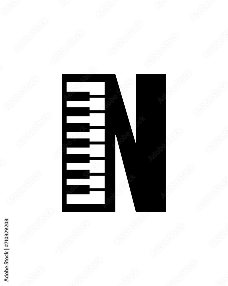 piano logo , music logo vector