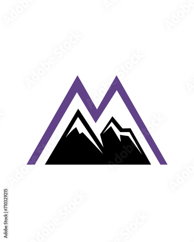 mountain logo   peak logo vector