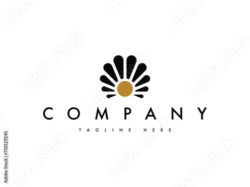luxury pearl jewelry seashell logo design