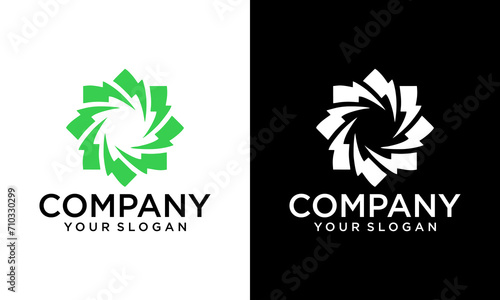 Creative Flash Electric Logo Bolt Energy Company