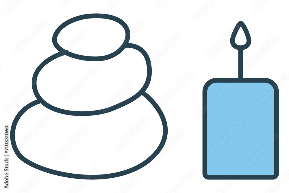 spa stone icon. icon related to spa and relaxation services. flat line icon style. element illustration spa stone icon. icon related to spa and relaxation services. flat line icon style. element illustration