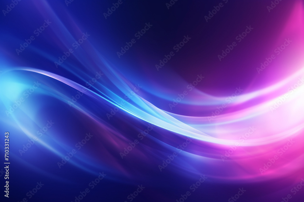 Blue and pink abstract background with waves, futuristic glowing background, Generative AI