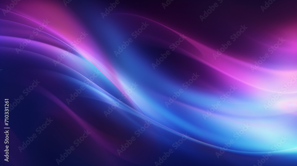 Obraz premium Blue and pink abstract background with waves, futuristic glowing background, Generative AI