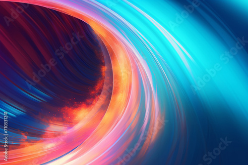 Colorful abstract background with energetic flowing lines, Generative AI