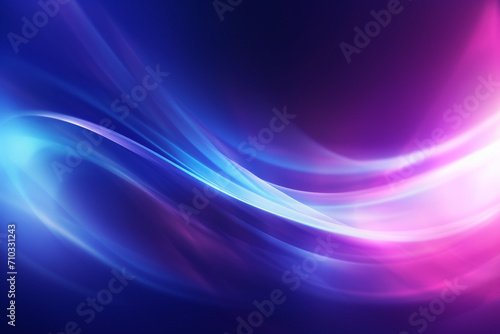 Blue and pink abstract background with waves, futuristic glowing background, Generative AI