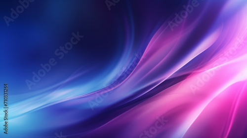 Blue and pink abstract background with waves, futuristic glowing background, Generative AI