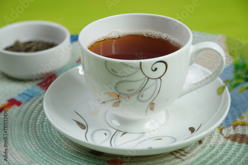 Cup of Tea - Black Tea - Green Tea with Tea Leaves