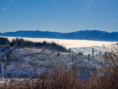 Winter in the Slovak Tatra Mountains full of snow. © Senatorek