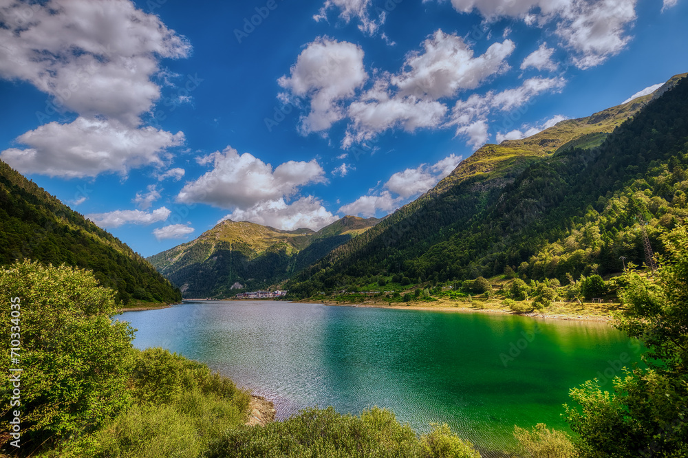 Landscapes of the Laruns Area in the Oloron-Sainte-Marie district in the Pyrenees-Atlantiques, France
