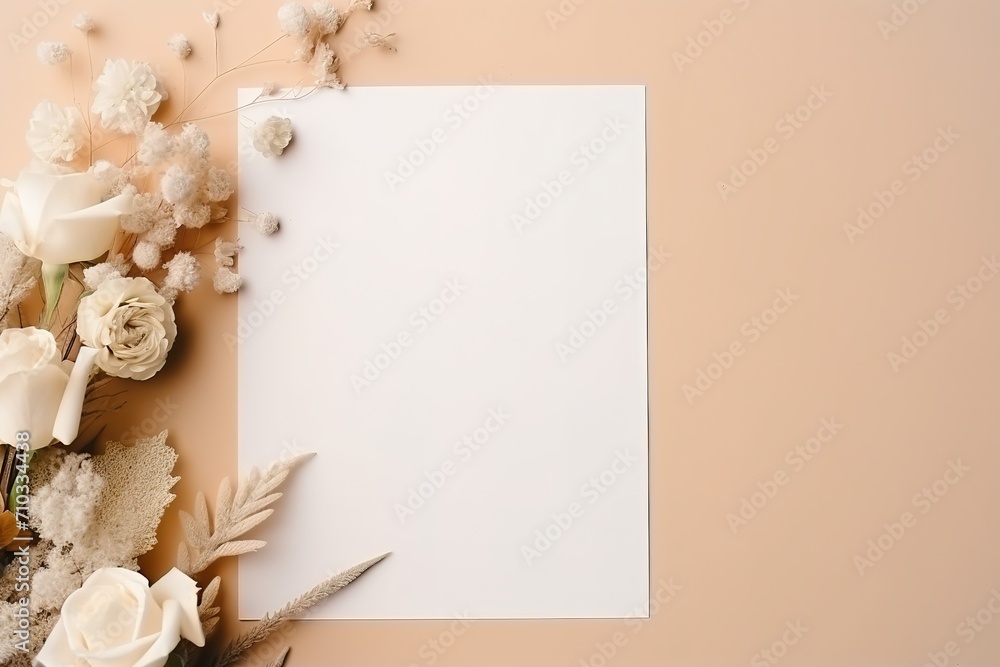 Wedding invitation frame set; flowers, leaves, watercolor, isolated on white. Sketched wreath, floral and herbs garland. Watercolour style, nature art. generative ai