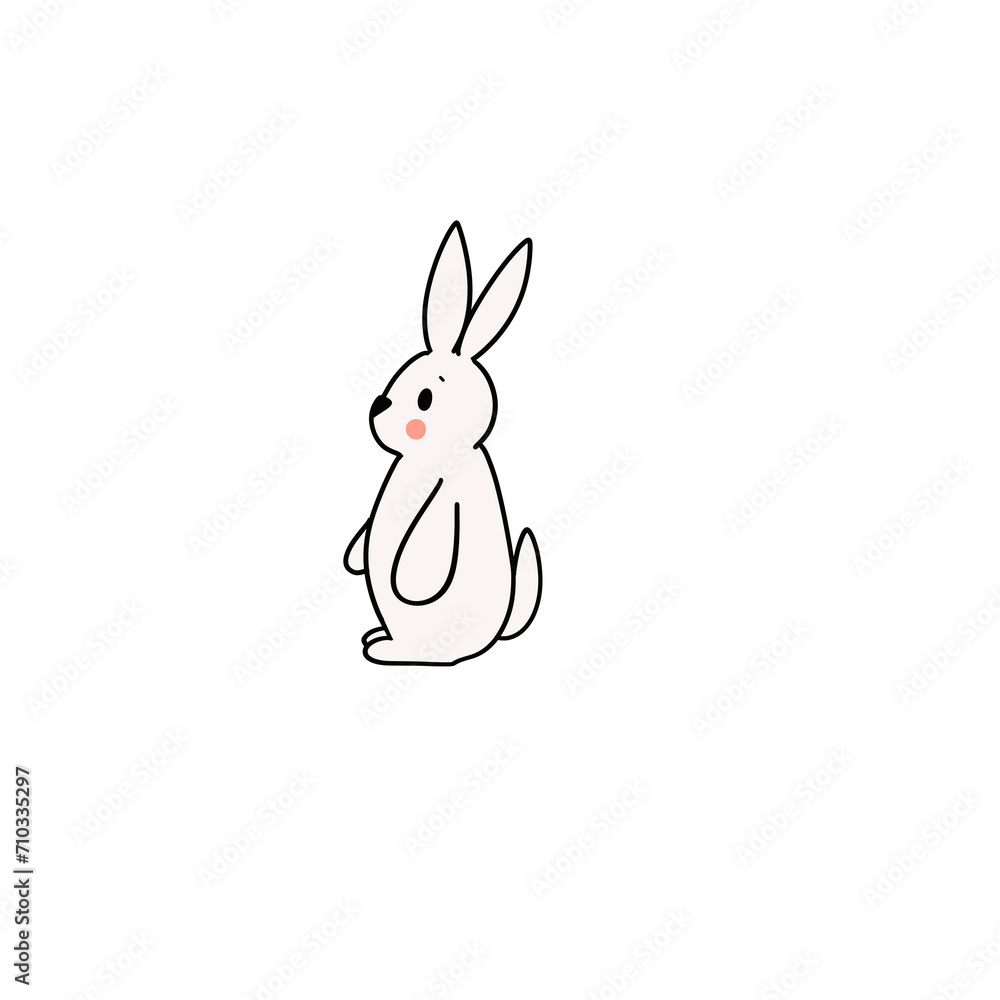 Cute with rabbit, illustration Cute with rabbit, illustration