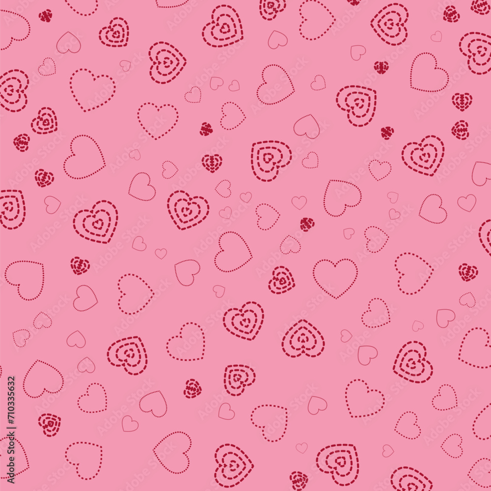 Heart geometric shapes pattern with dashed outline. For design, postcard, print, poster, party, valentine's day, wallpaper, papers, textiles, bed lines, tissue, etc. Heart geometric shapes pattern with dashed outline. For design, postcard, print, poster, party, valentine's day, wallpaper, papers, textiles, bed lines, tissue, etc.