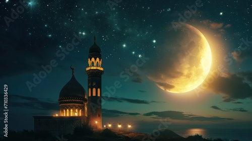 Ramadan Kareem background. Generative AI